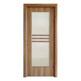Indvendig cellefyldt dør med glas, R80, højrehængt, Gol D3, 86×202 cm