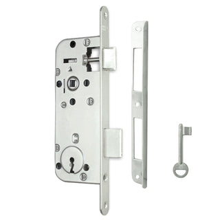 Indbygget dørlås til indvendige døre, Abus Midi 7 BB N, med 1 nøgle, 90 × 40 mm