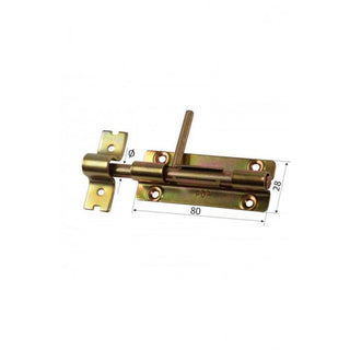 Slå med cylindrisk stang og låsemekanisme, forzinket, 80 × 28 mm