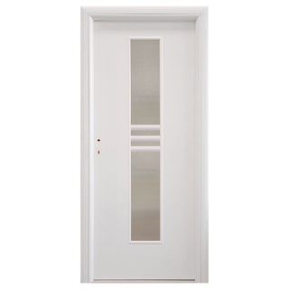 Indendørsdør med hulkerne og glas, R80, højrehængt, Gol D3, 202 × 66 × 4 cm med karm