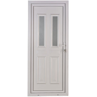 Udendørsdør i PVC med panel, Ema, 4 kamre, PVC-tærskel, højre, 90 × 204 cm