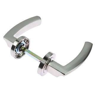 Dørgreb med rund rosette til indendørsdør, BestImp H23, metallegering, satin 135 × 55 mm