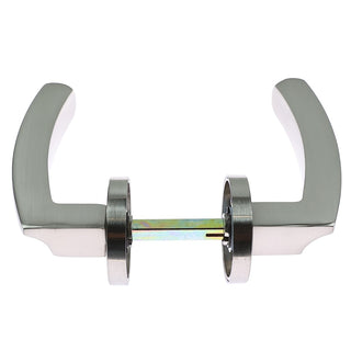 Dørgreb med rund rosette til indendørsdør, BestImp H23, metallegering, satin 135 × 55 mm