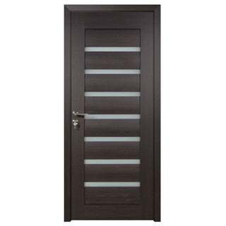 Indvendig dør i træ med glas, BestImp G3-68-W, venstre/højre, 68×203 cm