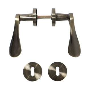 Dørgreb med rund rosette til indvendig dør, BestImp B26, metallegering, antik 120×50 mm