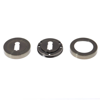 Dørgreb med rund rosette til indvendig dør, BestImp B27, metallegering, antik 120×50 mm