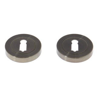 Dørgreb med rund rosette til indvendig dør, BestImp B27, metallegering, antik 120×50 mm