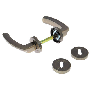 Dørgreb med rund rosette til indvendig dør, BestImp B27, metallegering, antik 120×50 mm
