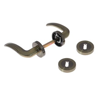 Dørgreb med rund rosette til indvendig dør, BestImp B28, metallegering, antik 120×50 mm