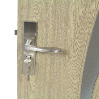Indvendig dør i træ med glas, Super Door F03-78-P, venstre/højre, 78×203 cm