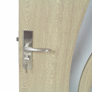 Indvendig dør i træ med glas, Super Door F03-88-P, venstre/højre, 88×203 cm