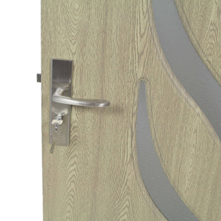Indvendig dør i træ med glas, Super Door F12-68-P, venstre/højre, 68×203 cm