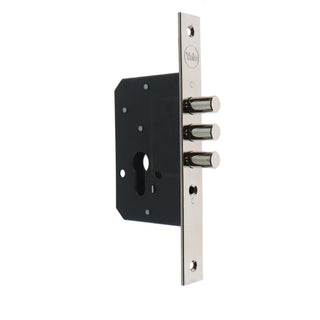 Ekstra indbygget dørlås til metaldøre, Yale, 3 bolte, 150×100×30 mm