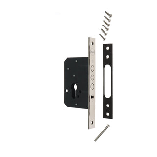 Ekstra indbygget dørlås til metaldøre, Yale, 3 bolte, 150×100×30 mm