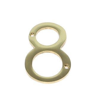 Husnummer 8 til dør/hus Verofer, messing, indendørs/udendørs, 8×4 cm
