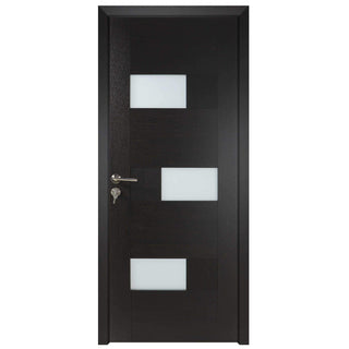 Indvendig dør i træ med glas, BestImp G6-88-W, venstre/højre, 88×203 cm