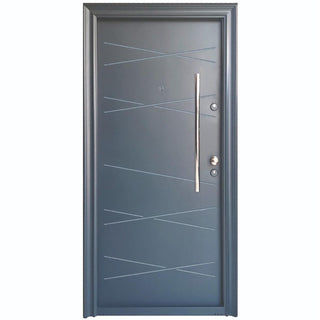 Metaldør til udendørs brug Tracia Victrix, venstrehængt, stang 70 cm + kugle, 88×205 cm