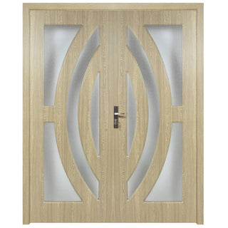 Indendørsdør i træ, dobbelt, med glas, SuperDoor F11-120-P, venstre-/højrehængslet, 120×203 cm