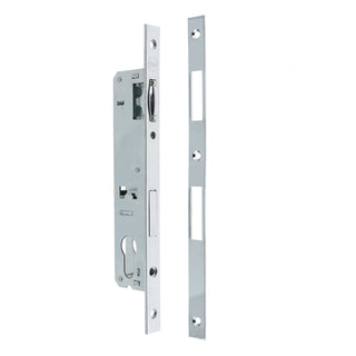 Indbygget dørlås til PVC-døre, Yale, med rulle + frontplade, 20 × 85 mm