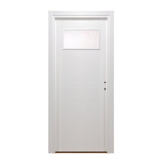 Indvendig dør med cellekerne og glas, HDF, venstrehængt, model T, Gol 1, 205 x 66 cm med karm