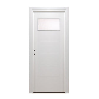 Indvendig dør med cellekerne og glas, HDF, højrehængt, model T, Gol 1, 205 x 76 cm med karm