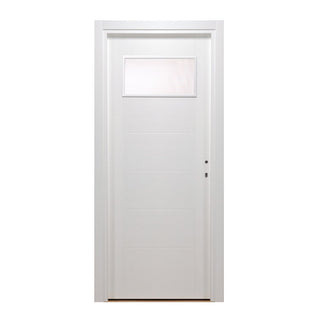 Indvendig cellekernedør med glas, HDF, venstrehængt, model T, Gol 1, 205×76 cm med karm