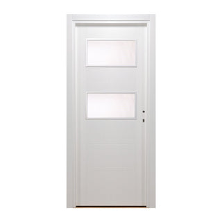 Indvendig dør med cellekerne og glas, HDF, venstrehængt, model T, Gol 2, 205 x 86 cm med karm