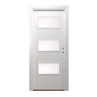 Indendørsdør med glas, cellekonstruktion, HDF T, venstre, Åbning 3, 202×76×4 cm med karm