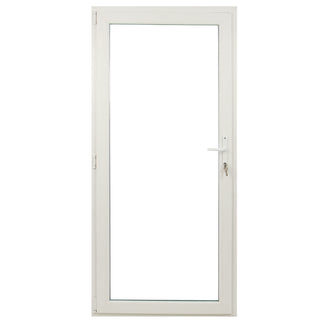PVC-dør til terrasse/altan med termorude, type 3, 4-kammer, venstre, PVC-tærskel, 98×198 cm