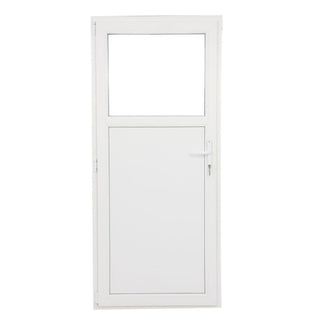 Yderdør i PVC med termorude 1/3, type 1, 4-kammer, PVC-tærskel, venstre, 97×197 cm