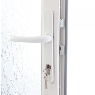 Yderdør i PVC med termorude 2/3, type 2, 4-kammer, PVC-tærskel, venstre, 87×197 cm