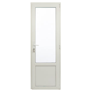 Yderdør i PVC med termorude 2/3, type 2, 4-kammer, aluminiumstærskel, højre, 77×202 cm