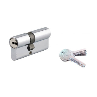 Sikkerhedscylinder europrofil Serruprix Thirard, zink-aluminium, forniklet, 5 vendbare nøgler, 30×40 mm
