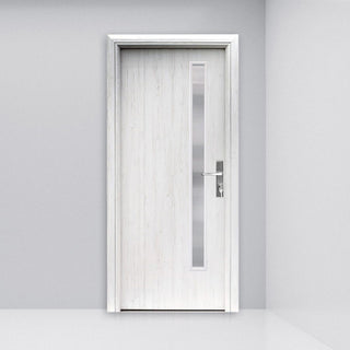 Indvendig cellulardør med glas, R80 Doina, venstrehængt, Gol II, hvid, 86×202 cm