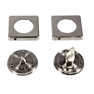 Firkantet rosette til trædør (badeværelse), ESC08 WC RS55 SN, zamak, satin 55 mm, 2 stk./sæt