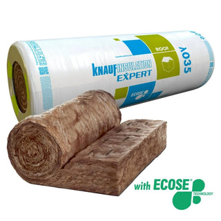 Isoleringsrulle, Knauf Insulation Expert LRR 035U 6300 x 1200 x 100 mm mineraluld i glasfiber