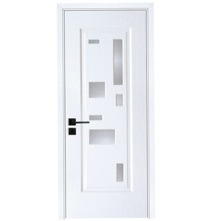 Indendørsdør i træ med glas, BestImp B02-78-V, venstre/højre, 78×203 cm