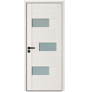 Indendørsdør i træ med glas, BestImp G6-88-E, venstre/højre, 88×203 cm