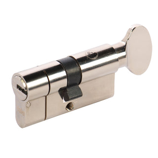 Patenteret sikkerhedscylinder med knop, Yale, messing, 5 nøgler med mønsterprofil, 30×30 mm