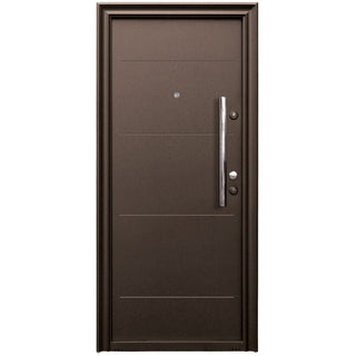 Udendørs metaldør Tracia Traiana, venstrehængt, med 70 cm stang + kugle, 96×205 cm