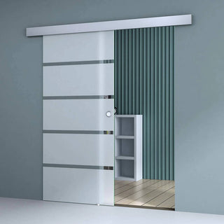 Indvendig skydedør Design RS120, Unic Spot RO, hærdet glas, 85×205 cm