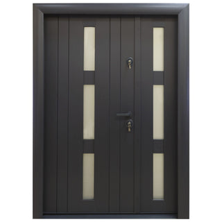 Metaldør til udendørs brug Arta Door 426D, venstrehængt, 140×201 cm + tilbehør