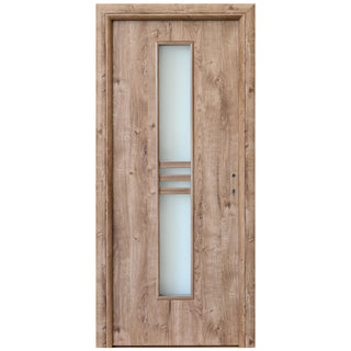 Indvendig hulkernedør med rude, R80 3D, venstrehængt, Gol D2, 76×202 cm