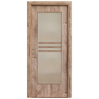 Indvendig hulkernedør med rude, R80 3D, højrehængt, Gol D3, 202×86×4 cm med karm