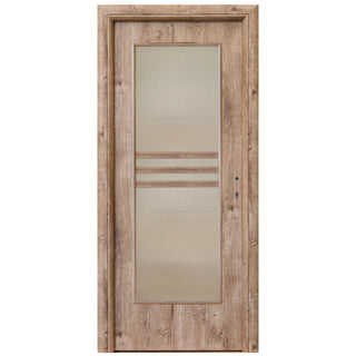 Indvendig hulkernedør med rude, R80 3D, venstrehængt, Gol D3, 202×86×4 cm med karm