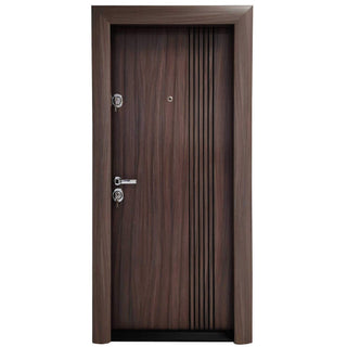 Indgangsdør i metal, Arta Door Modern PVC 317, højre, fræset, 88 × 201 cm
