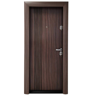 Indgangsdør i metal, Arta Door Modern PVC 317, venstre, fræset, 88 × 201 cm