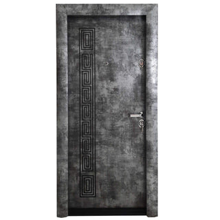 Indgangsdør i metal, Arta Door Modern PVC 372, venstre, fræset, 88 × 201 cm