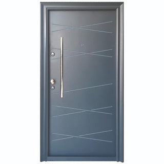 Udendørsdør i metal Tracia Victrix, højrehængt, stang 150 cm + kugle, 96×205 cm