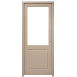 Indendørsdør i træ med glas, Robust, venstre, malet, 76×205 cm